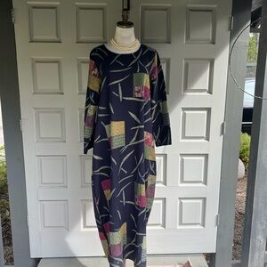 Audate Elegant Multicolor Asian Inspired Long Dress